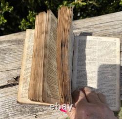 Bible Nouveau Testament Allemand-Anglais Antique d'avant la guerre de Sécession