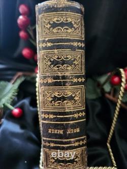 Bible Sainte Antiquaire Rare de 1848 par Commandement Spécial de Sa Majesté avant la Guerre Civile