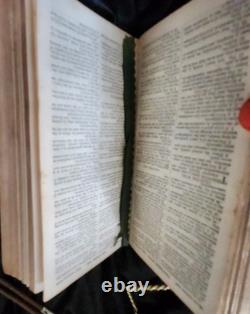 Bible Sainte Antiquaire Rare de 1848 par Commandement Spécial de Sa Majesté avant la Guerre Civile
