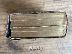 Bible Sainte Antique 1858 Reliure de Portefeuille Pré-Civil War Julius Trouslot