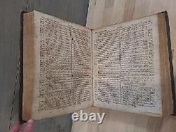 Bible Sainte C1830 antique pré-guerre civile stéréotypée par E. WHITE cuir ancien