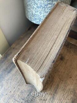 Bible Sainte en cuir antique grande de 1848, avant la guerre de Sécession, Société Biblique de New York