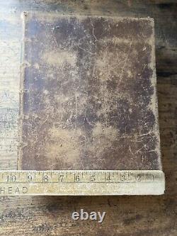 Bible Sainte en cuir antique grande de 1848, avant la guerre de Sécession, Société Biblique de New York