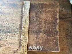 Bible Sainte en cuir antique grande de 1848, avant la guerre de Sécession, Société Biblique de New York