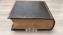 Bible de dévotion familiale antique de 1853, pré-guerre civile, propre, Alexander Fletcher