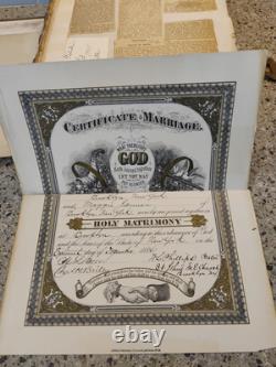 Bible de famille énorme 1864 antique Harding's Civil War avec fermoir en laiton a besoin de TLC