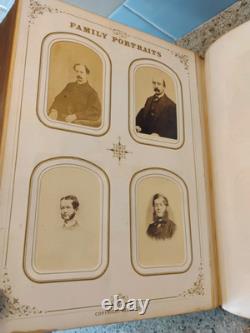 Bible de famille énorme 1864 antique Harding's Civil War avec fermoir en laiton a besoin de TLC