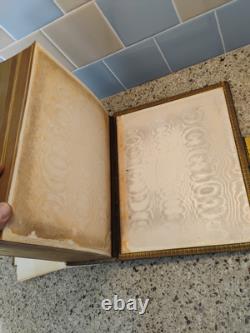 Bible de famille énorme 1864 antique Harding's Civil War avec fermoir en laiton a besoin de TLC