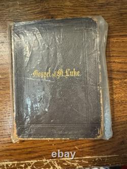 Bible de poche 1863 époque de la guerre de Sécession. L'Évangile selon Saint Luc