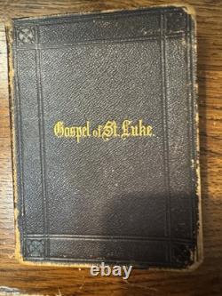 Bible de poche 1863 époque de la guerre de Sécession. L'Évangile selon Saint Luc
