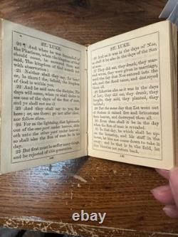 Bible de poche 1863 époque de la guerre de Sécession. L'Évangile selon Saint Luc