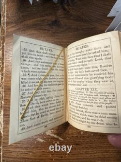 Bible de poche 1863 époque de la guerre de Sécession. L'Évangile selon Saint Luc