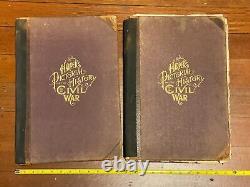Bienfaisance Vintage 1894 Histoire picturale de la guerre civile de Harpers Les deux volumes