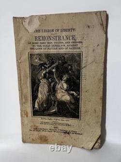 Brochure abolitionniste de 1843 Légion de la Liberté Remontrance Parti de la Liberté