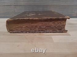 C1830 SAINTE BIBLE antique PRÉ-GUERRE DE SECESSION stéréotypée par E. WHITE cuir ANCIEN