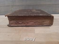 C1830 SAINTE BIBLE antique PRÉ-GUERRE DE SECESSION stéréotypée par E. WHITE cuir ANCIEN
