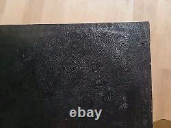 C1860 SAINTE BIBLE gaufrée BELLE cuir ÉPOQUE DE LA GUERRE DE SECESSION famille ILLUSTRÉE
