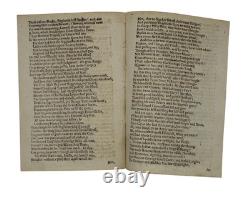 C. 1646 ÉLÉGIE À ROBERT COMTE D'ESSEX Histoire GUERRE CIVILE ANGLAISE Armée de Roundhead