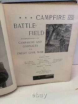 Campfire & Battlefield Rossiter Johnson Illust Histoire De La Guerre Civile 1894 Livre