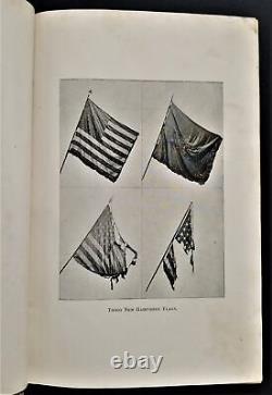 Cartes historiques de la guerre civile antiques de 1893, généalogie du troisième régiment d'infanterie du New Hampshire