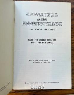Cavaliers et Roundheads Règles de miniatures de la guerre civile anglaise par TSR, 1973