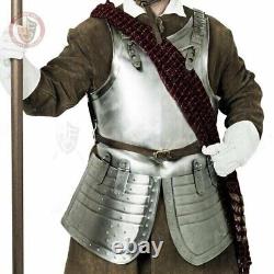 Chevalier médiéval en acier : cuirasse et tassets de la guerre civile anglaise