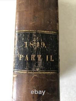 Code de Virginie de 1849 Partie II Livre Juridique d'État en Cuir Antique Droit Avant la Guerre Civile