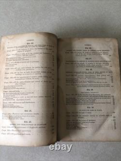 Code de Virginie de 1849 Partie II Livre Juridique d'État en Cuir Antique Droit Avant la Guerre Civile