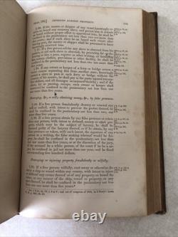 Code de Virginie de 1849 Partie II Livre Juridique d'État en Cuir Antique Droit Avant la Guerre Civile