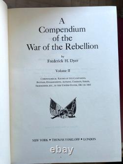 Compendium de la guerre de Sécession, 3 vol. relié, coffret, Frederick Dyer