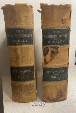 Conflit Américain vol 1 1776/1862 & vol 2 avec la carte du théâtre de la guerre RARE