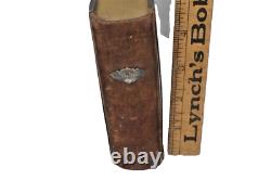 Couvertures en velours ancien de la Bible, fermoir en argent, 5x3.25, pré-guerre civile 1852, original