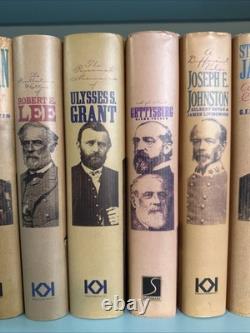 DIRIGEANTS ET GÉNÉRAUX CONFÉDÉRÉS Ensemble de 12 volumes Konecky K&K Bibliothèque de la Guerre Civile