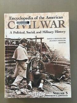 David Heidler Encyclopedia Of The American CIVIL War (5 Tomes) Ex-bibliothèque Euc