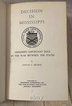 Décision Dans Le Mississippi - Rôle De L'em Dans La Guerre Entre États E. Bearss Hb/dj 1er 1962