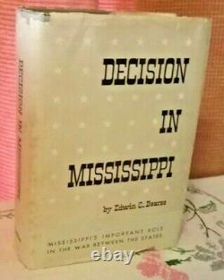 Décision au Mississippi par Edwin Bearss, relié 1962, Guerre Civile Entre États