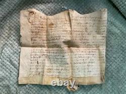 Document antique de 1646 en vélin sur la guerre civile anglaise signé par Thomas Myddleton