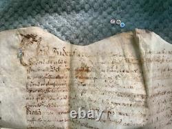 Document antique de 1646 en vélin sur la guerre civile anglaise signé par Thomas Myddleton