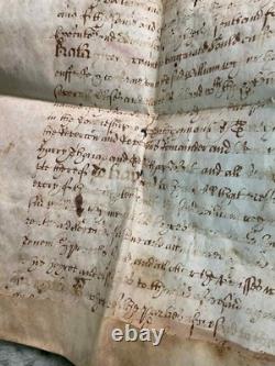 Document antique de 1646 en vélin sur la guerre civile anglaise signé par Thomas Myddleton