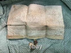Document antique de 1648 sur vélin signé par Thomas Myddleton concernant la guerre civile anglaise