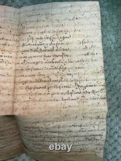 Document antique de 1648 sur vélin signé par Thomas Myddleton concernant la guerre civile anglaise