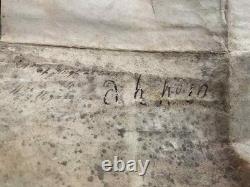 Document antique de 1648 sur vélin signé par Thomas Myddleton concernant la guerre civile anglaise