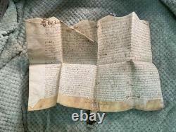 Document antique en vélin de 1646 signé par Thomas Myddleton sur la guerre civile anglaise