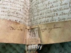 Document antique en vélin de 1646 signé par Thomas Myddleton sur la guerre civile anglaise