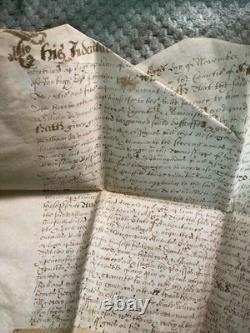 Document antique en vélin de 1646 signé par Thomas Myddleton sur la guerre civile anglaise