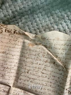 Document antique en vélin de 1646 signé par Thomas Myddleton sur la guerre civile anglaise