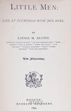 Édition de 1894 Hommes PETITES FEMMES Louisa May ALCOTT Jeu Guerre Civile PREMIER 2ème 3ème LIVRE