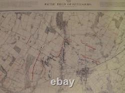 Ensemble complet de cartes du champ de bataille de Gettysburg de Bachelder - 28 cartes - tout neuf