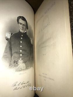 Ensemble en cuir Les mémoires personnels d'Ulysse Grant! Première édition de 1883 Guerre Civile