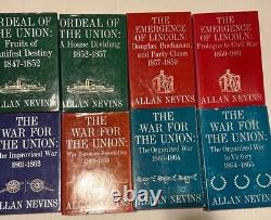 Épreuve de l'Union Allan Nevins Guerre Civile 8 Volume Set HC Lincoln Scribner